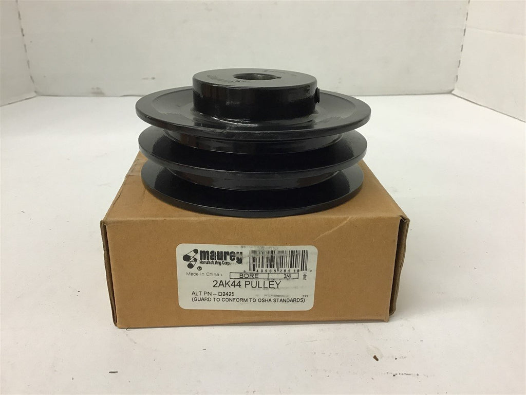 Maurey 2AK44 Pulley 2 Groove A Width Belt 3/4" Bore