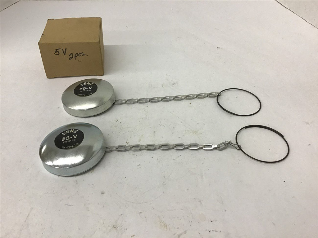 LENZ #5-V VENT Cap With chain Lot of 2