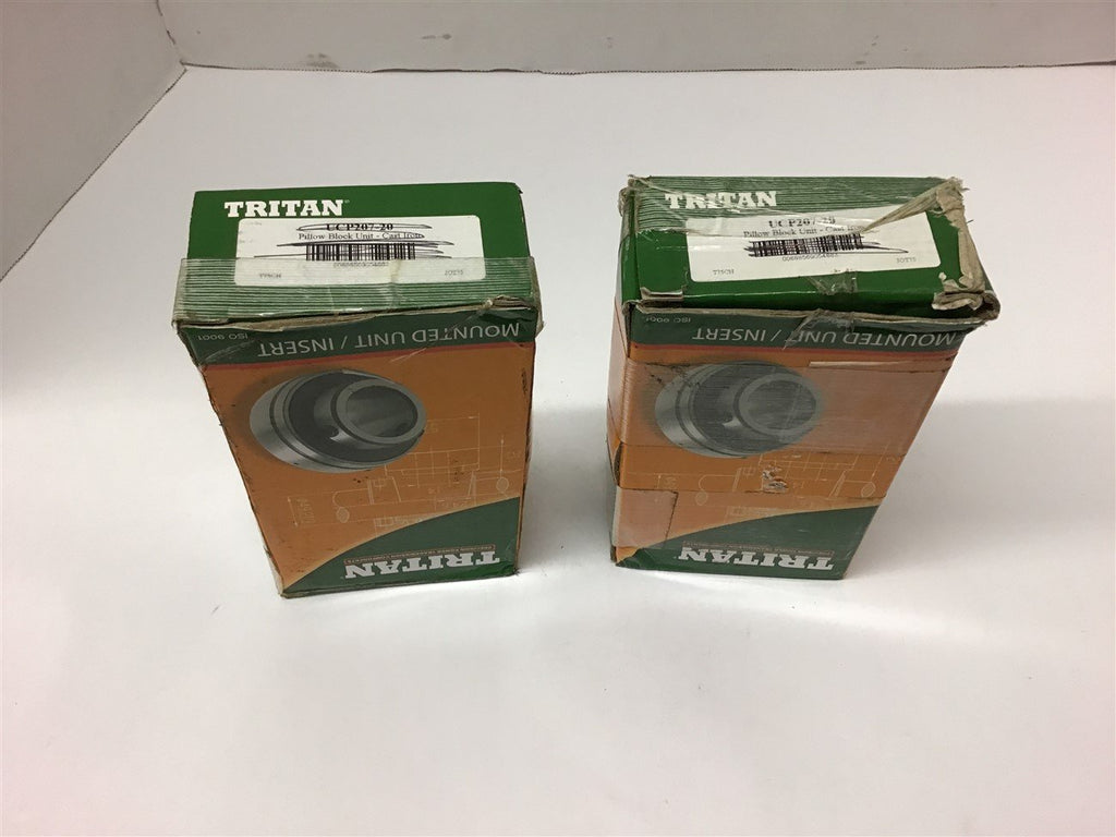 Tritan UCP207-20 Pillow Block Bearing 1-1/4" Bore Lot of 2