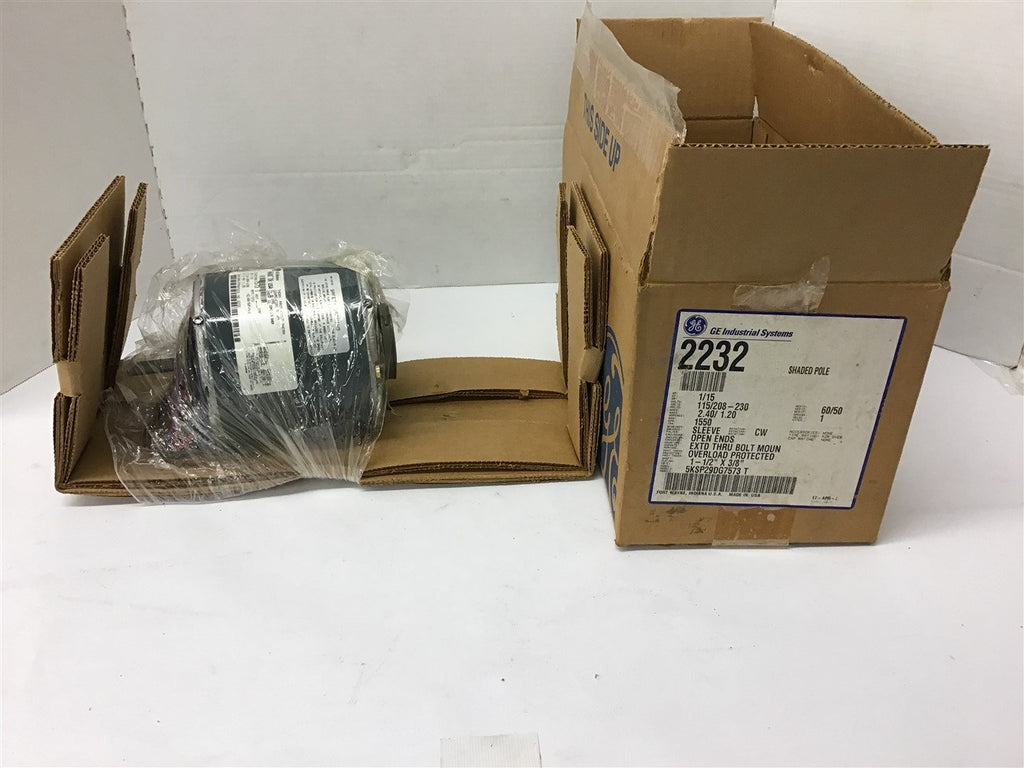 GE 5KSP29DG7573 1/15 HP Air Over Motor 115/208-230 V 1550 Rpm