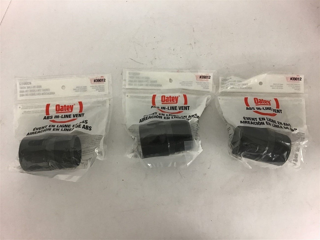 Oatey 39012 ABS In-Line Vent Lot of 3