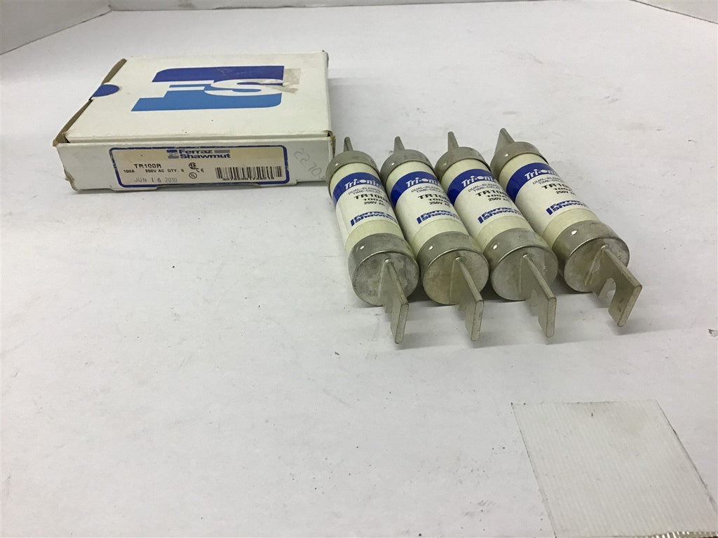 Ferraz Shawmut TR100R 100 Amp 250 Vac Fuses Box of 4