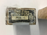 Buss Fuses NON 15 One-Time 250 Volts 15 Amp Lot of 3 boxes