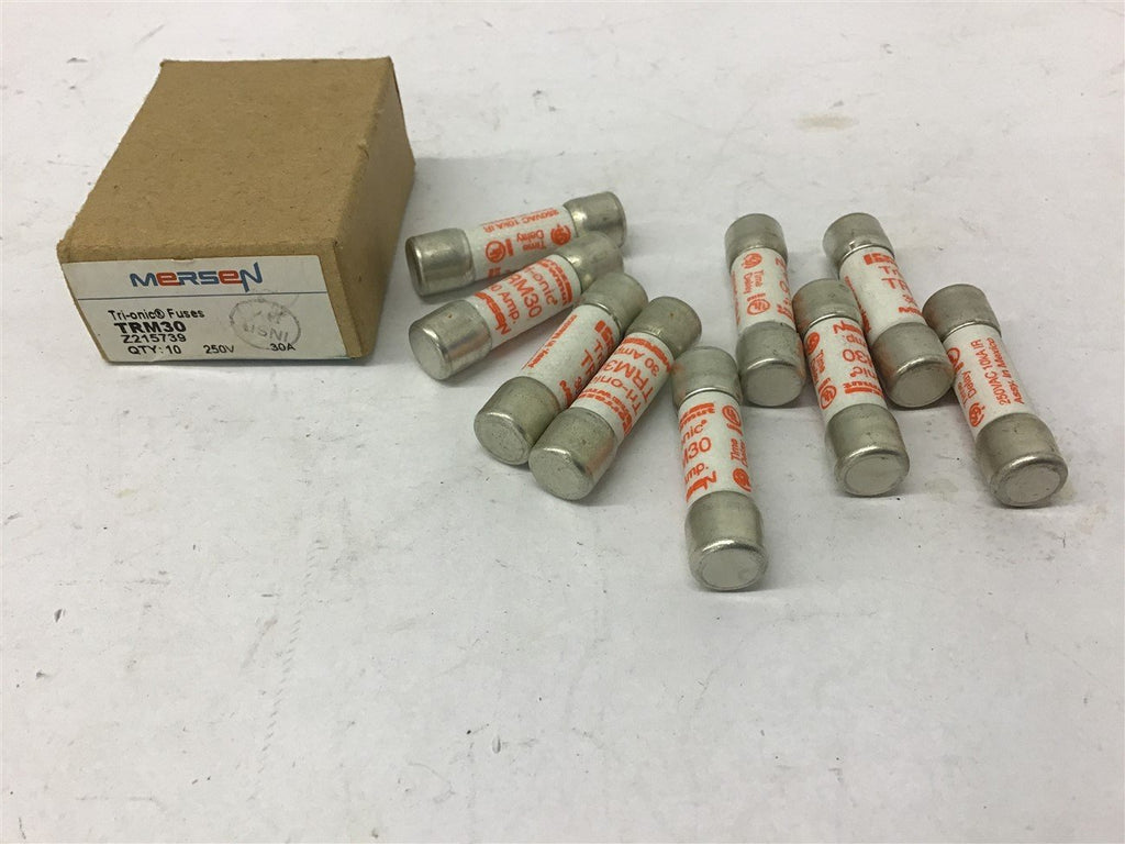 Mersen TRM30 30 Amp 250 Volt Fuse Box of 10