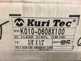 Kuri Tec Clear Vinyl Tubing 3/8'' X 1/2'' 60FT