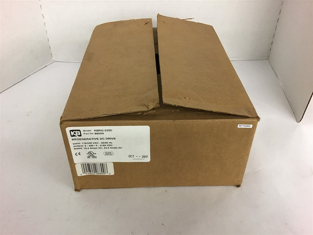 KB KBRG-225D Regenerative Dc Drive 115/230 Vac Input 180 VDC Output 16 Amps