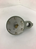 Diaphragm Aluminum 4" OD 1" Bore 1/8" Threaded Pipe Fitting
