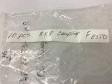 Festo Quick Connect Couplings 8 x 8 Lot of 10