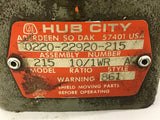 Hub City 0220-22920-215 Model 215 10:1 Ratio Hollow shaft Gear Reducer