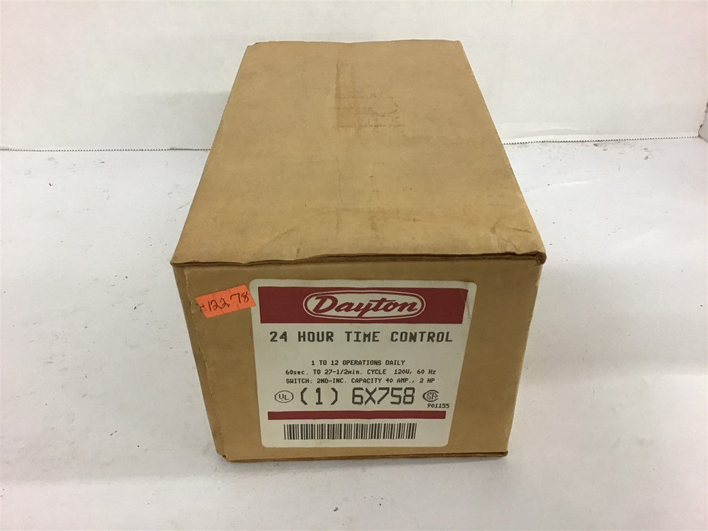 Dayton 6X758 24 Hour Time Control 60 Sec