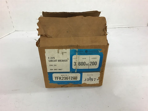 General Electric TFK236T200 Circuit Breaker 3 Pole 600 Volts 200 Amps