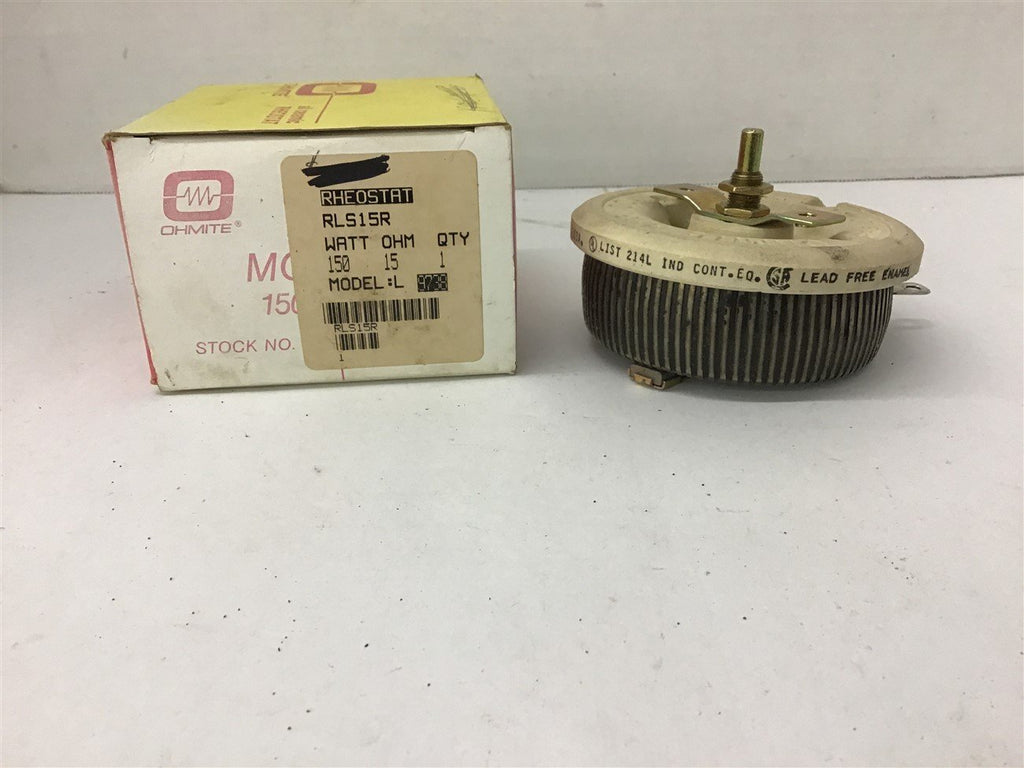 Ohmite RLS15R Rheostat 150 Watt 15 PHM Model L