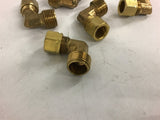 3/8'' Pipe X 3/8'' Ferrell Brass Elbows Lot of 5