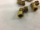 3/8'' Pipe X 3/8'' Ferrell Brass Elbows Lot of 5