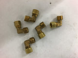3/8'' Pipe X 3/8'' Ferrell Brass Elbows Lot of 5