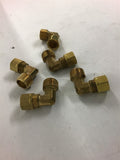 3/8'' Pipe X 3/8'' Ferrell Brass Elbows Lot of 5