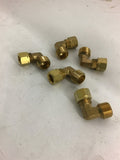 3/8'' Pipe X 3/8'' Ferrell Brass Elbows Lot of 5