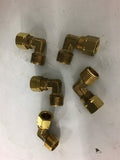 3/8'' Pipe X 3/8'' Ferrell Brass Elbows Lot of 5