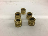 Parker Water Hose by Quick Couple Brass Fitting Lot of 5