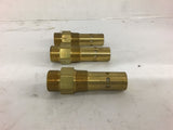 Brass Check Valve 3/4'' Ferrell and 3/4'' Pipe Lot of 3