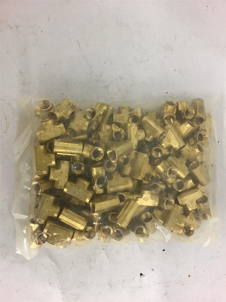 1/4'' Brass Tee lot of 100