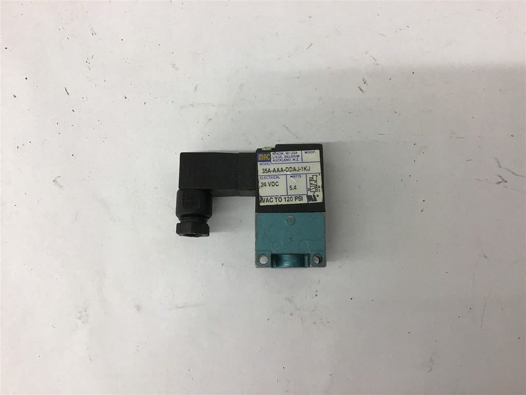Mac 35A-AAA-DDAJ-1KJ Valve 24 Vdc 120 Psi 5.4 Watts