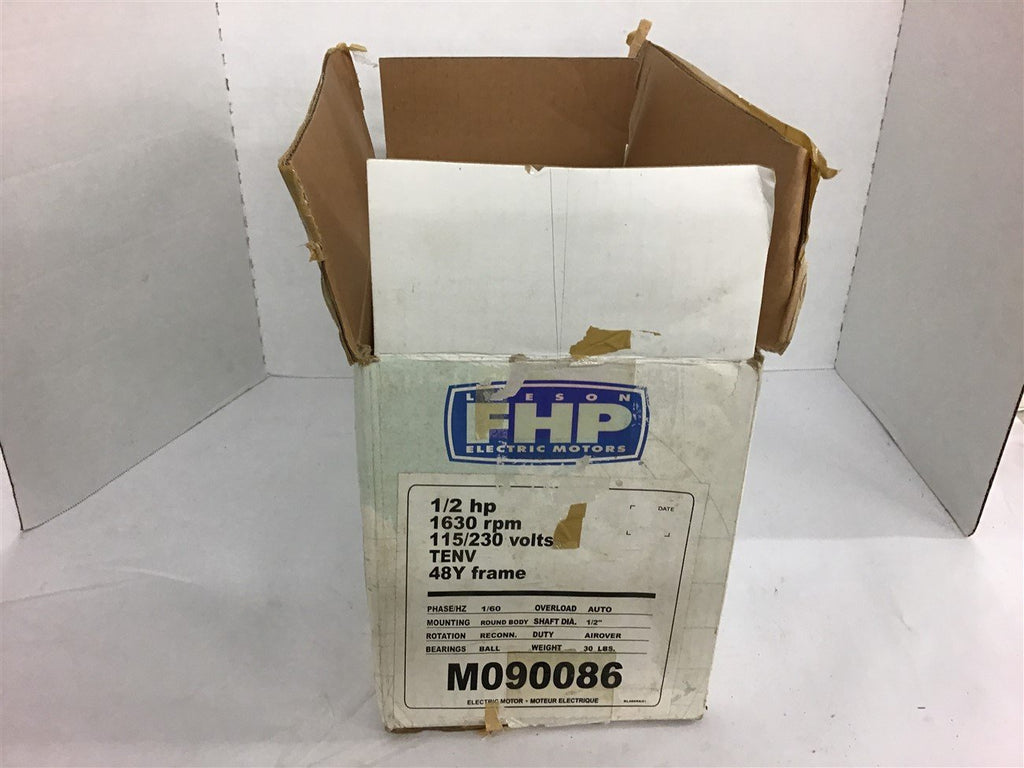 Leeson M090086 1/2 HP AC Motor 115/2330 volts 1630 Rpm 48Y Frame
