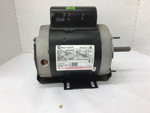 Century C048 7-173620-02 1/2 Hp AC Motor 115/230 volts 850 Rpm Single Phase 56Z