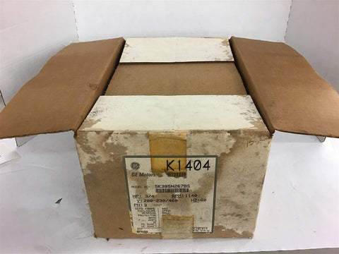 GE 5K38SN267BS 3/4 HP AC Motor 200-230/460 volts 1140 rpm 48Z Frame
