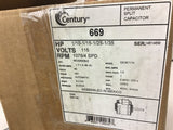 Century 669 1/10-1/15-1/25-1/35 HP Split Capacitor Motor 115 V 1075 Rpm 4 Spd