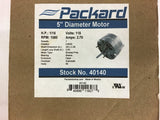 Packard 40140 1/15 HP 5" Diameter Shaded Pole Motor 115 V 1050 Rpm 2.70 Amps