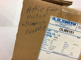 A.O. Smith OLM6151 1/10 HP Shaded Poll 115 Volt 1550 Rpm 42Y Frame Single Phase