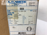 A.O. Smith 669 1/10-1/15-1/25-1/35 HP Split Capacitor motor 115 volts 1075 Rpm