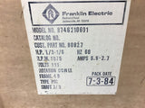 Franklin Electric 8746210601 1/3-1/6 HP Motor 115 Volts 1075 Rpm 48 Frame