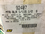 1/2 Hp Blower Motor 115 Volts 1054 Rpm 4 Spd 11.0 Amps