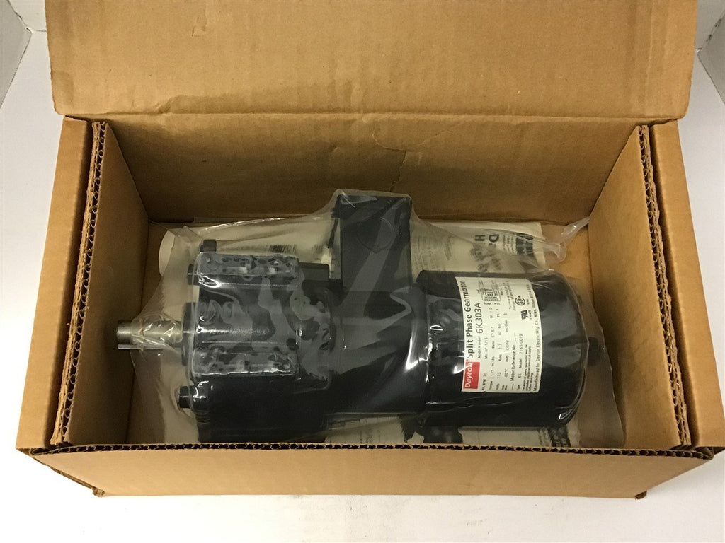 Dayton 6K303A 1/15 Hp Gear Motor 115 volts 30 Rpm 57.5:1 Ratio
