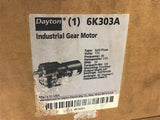 Dayton 6K303A 1/15 Hp Gear Motor 115 volts 30 Rpm 57.5:1 Ratio
