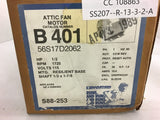 Marathon 56S17D2062 B401 Attic Fan Motor 1/2 HP 1725 Rpm 115 V Single Phase
