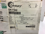 Century SK1102 1 HP AC Motor 115/230 volts 3450 Rpm 2P 56C Frame