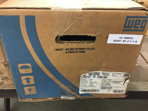Weg 00536OT3E182T 5HP AC Motor 208-230/460 volts 3600 Rpm 2P 182T Frame