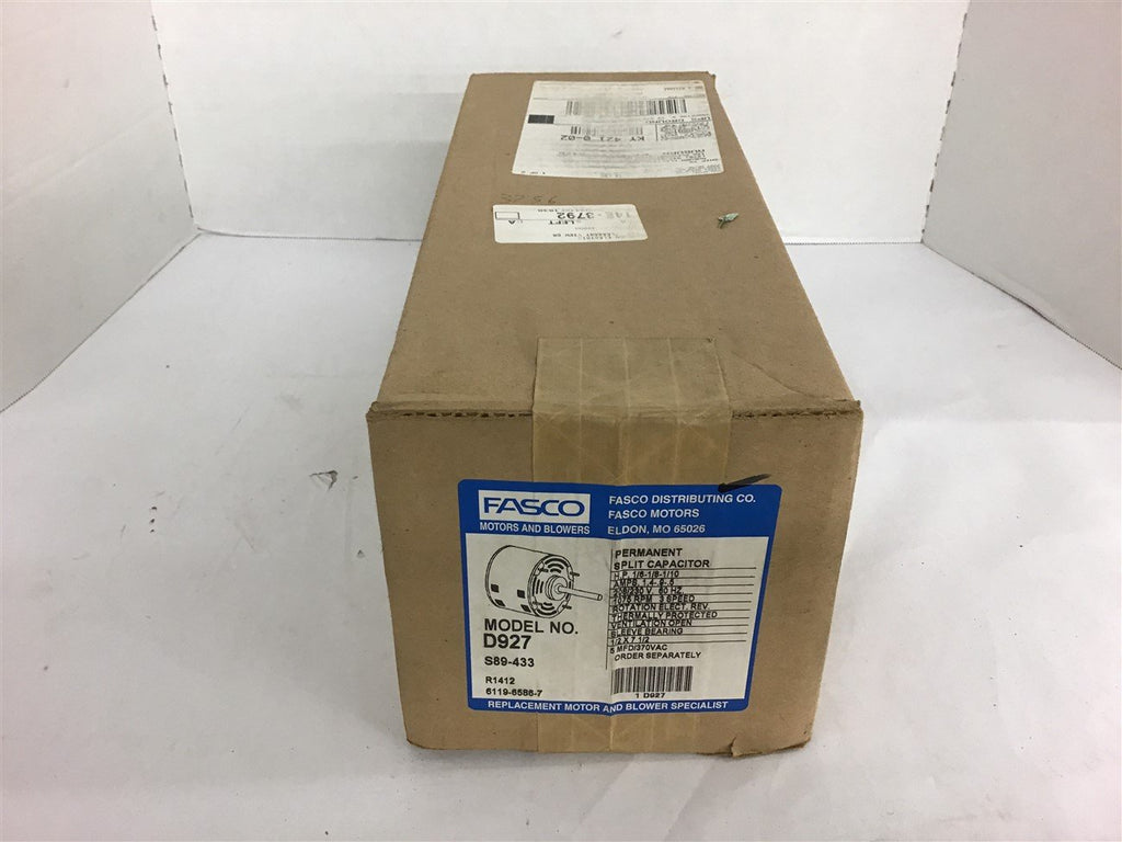 Fasco D927 1/6-1/8-1/10 HP 208/230 volts 1075 Rpm 3 Speed