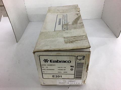 Embraco MJ46RFAT2 1/4 HP 1075/950/800 Rpm 115 Volts Single Phase 48Y
