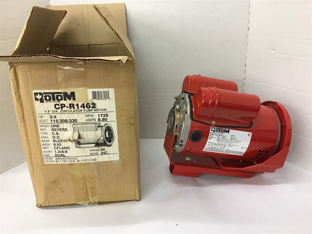 Rotom CP-R1462 3/4 HP Circulator Pump Motor 115/208/230 volts 1800 Rpm 4P