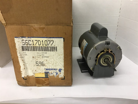 Marathon 56C17D1077 1/3 HP AC Motor 115/230 volts 1800 Rpm 4P 56Z Frame