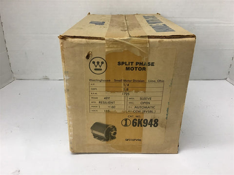 Westinghouse 1/4 HP AC Motor 115 Volts 1725 Rpm 48Y Frame