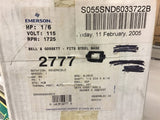 Emerson 2777 1/6 HP AC Motor115 volts 1725 Rpm