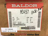 Baldor M3457 1/3 Hp AC Motor 230/460 volts 3450 Rpm 2P 48 Frame TEFC