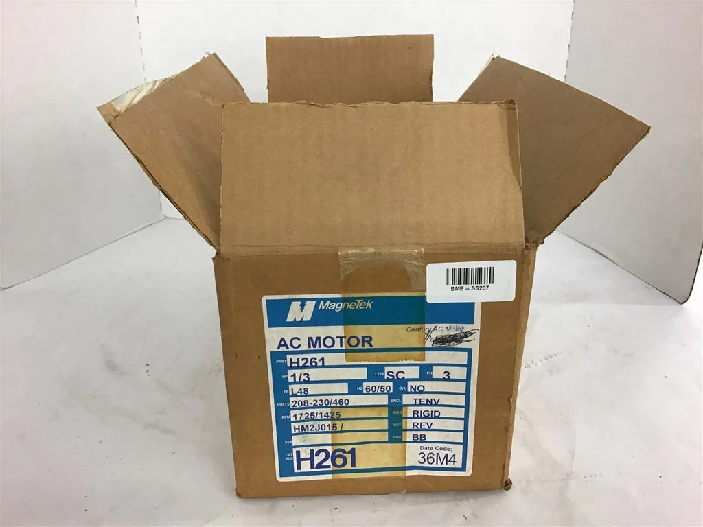 Magnetek H261 1/3 HP Ac Motor 208-230/460 Volts 1725 Rpm 4P 48 Frame