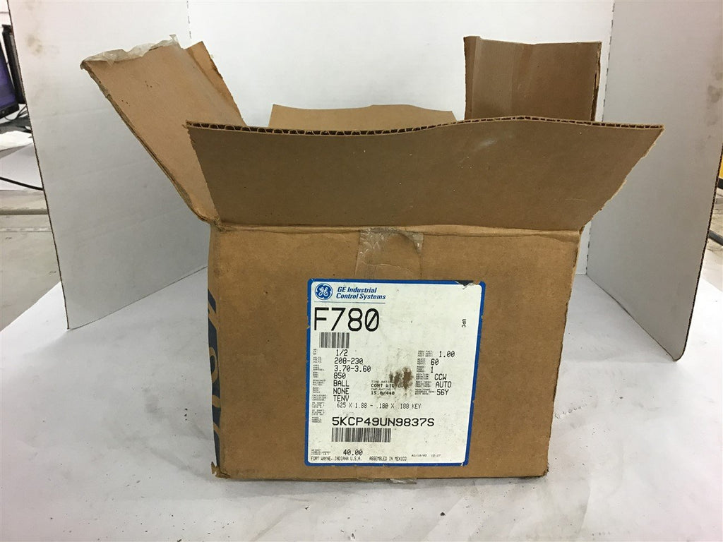 Ge 5KCP49UN9837S 1/2 HP AC Motor 208-230 Volts 850 Rpm Single Phase