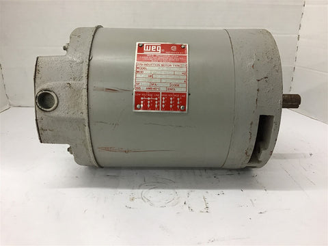 Weg AJ1W 1 HP AC Motor 208-230/460 volts 3600 Rpm 2P